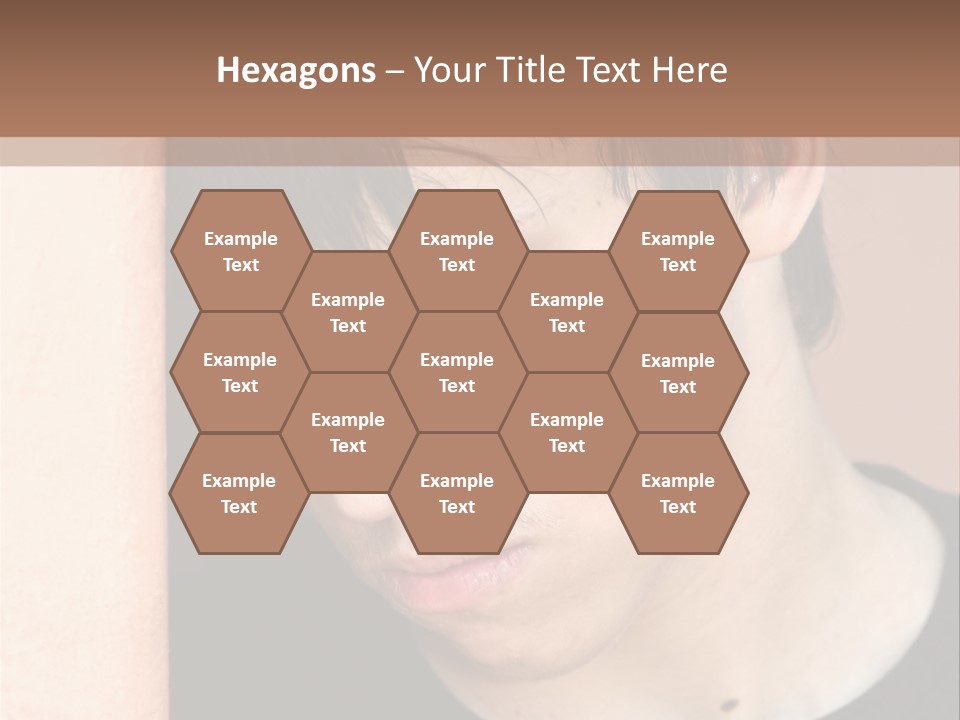 A Young Man Leaning Against A Wall With His Eyes Closed PowerPoint Template