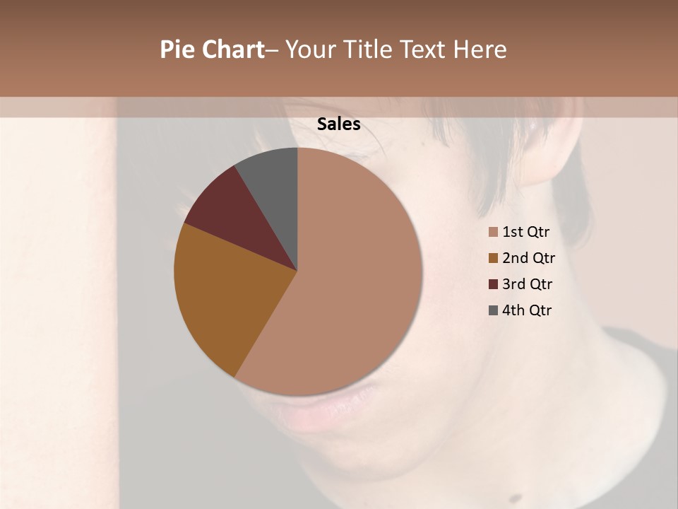 A Young Man Leaning Against A Wall With His Eyes Closed PowerPoint Template