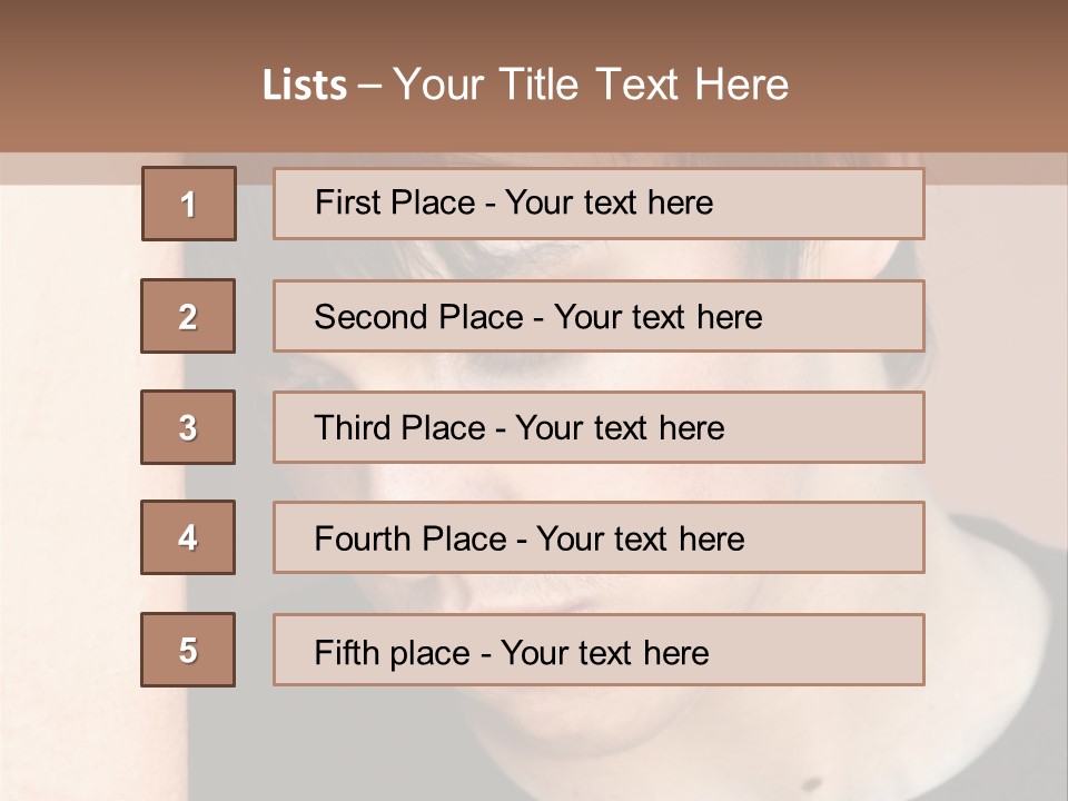 A Young Man Leaning Against A Wall With His Eyes Closed PowerPoint Template