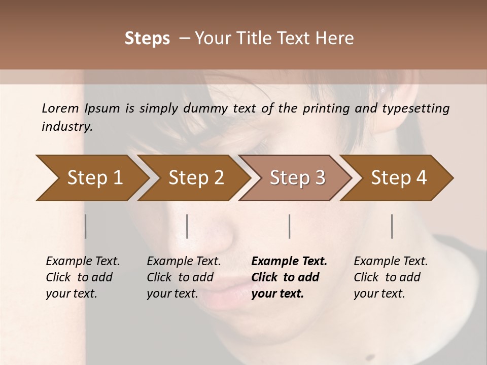 A Young Man Leaning Against A Wall With His Eyes Closed PowerPoint Template