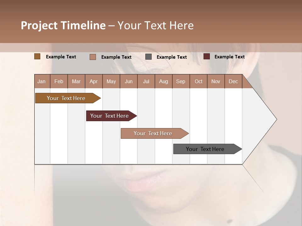A Young Man Leaning Against A Wall With His Eyes Closed PowerPoint Template