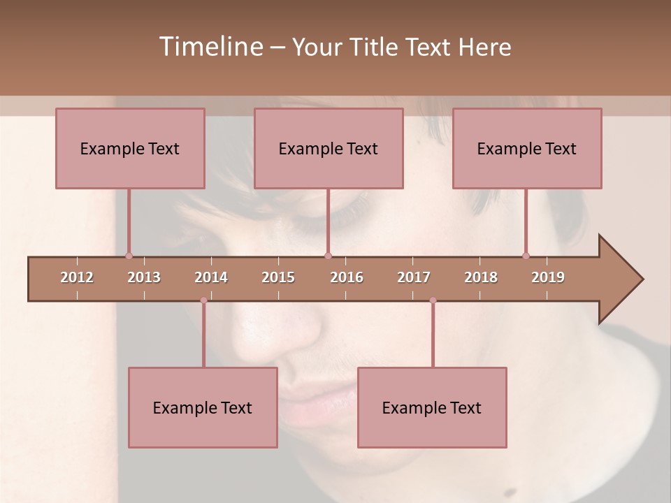 A Young Man Leaning Against A Wall With His Eyes Closed PowerPoint Template