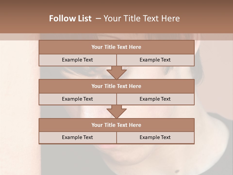 A Young Man Leaning Against A Wall With His Eyes Closed PowerPoint Template