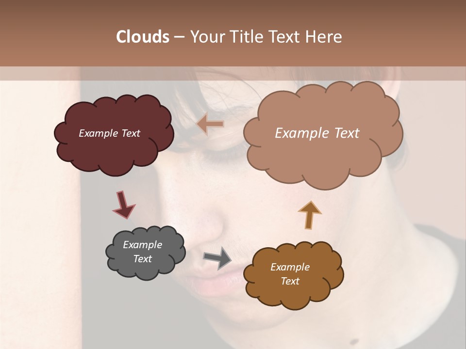 A Young Man Leaning Against A Wall With His Eyes Closed PowerPoint Template
