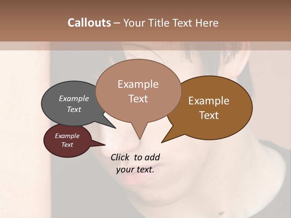 A Young Man Leaning Against A Wall With His Eyes Closed PowerPoint Template