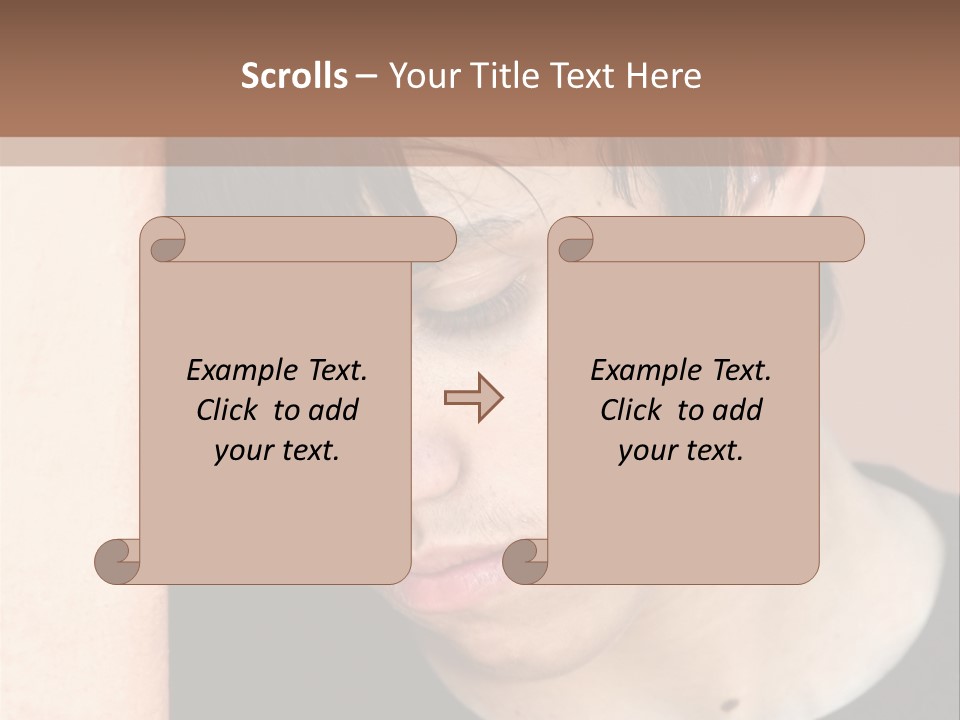 A Young Man Leaning Against A Wall With His Eyes Closed PowerPoint Template