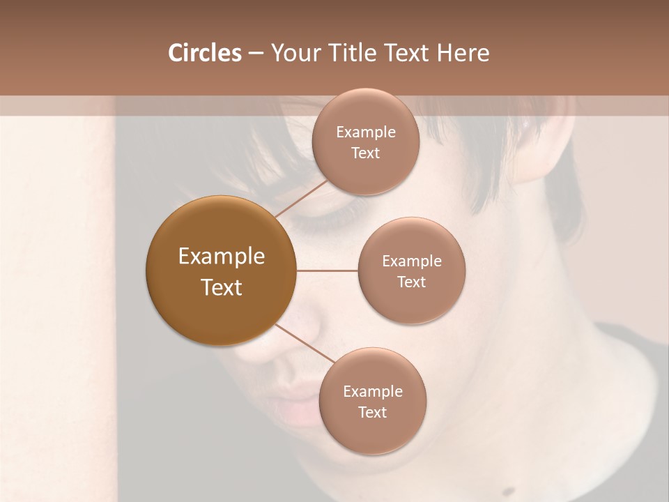 A Young Man Leaning Against A Wall With His Eyes Closed PowerPoint Template