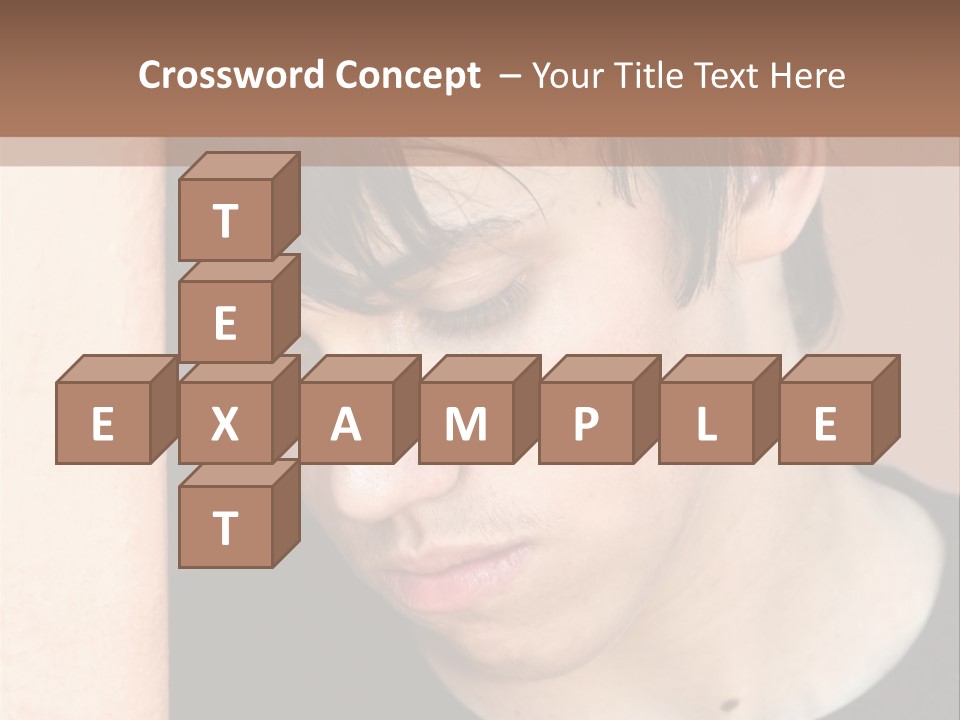 A Young Man Leaning Against A Wall With His Eyes Closed PowerPoint Template