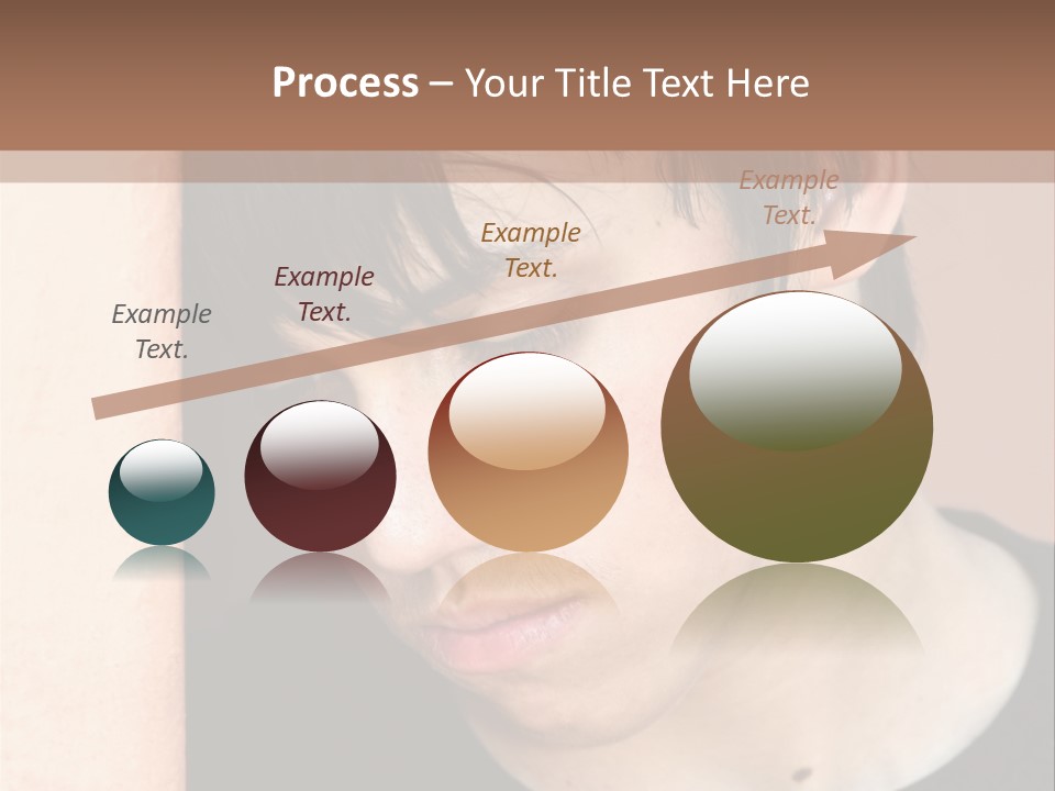 A Young Man Leaning Against A Wall With His Eyes Closed PowerPoint Template