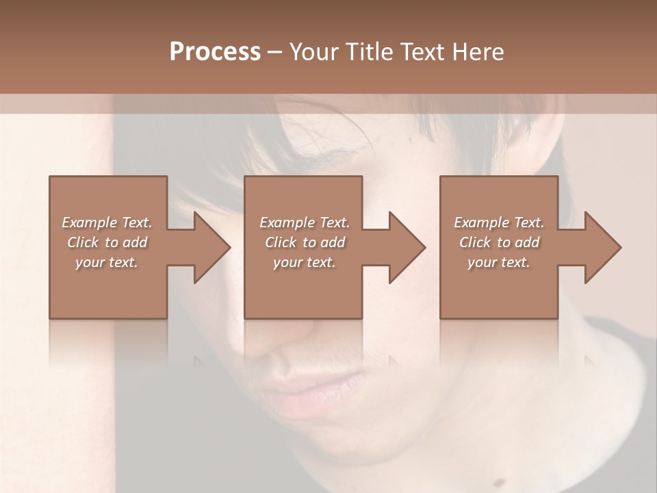 A Young Man Leaning Against A Wall With His Eyes Closed PowerPoint Template