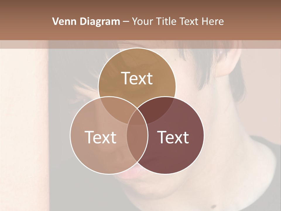 A Young Man Leaning Against A Wall With His Eyes Closed PowerPoint Template