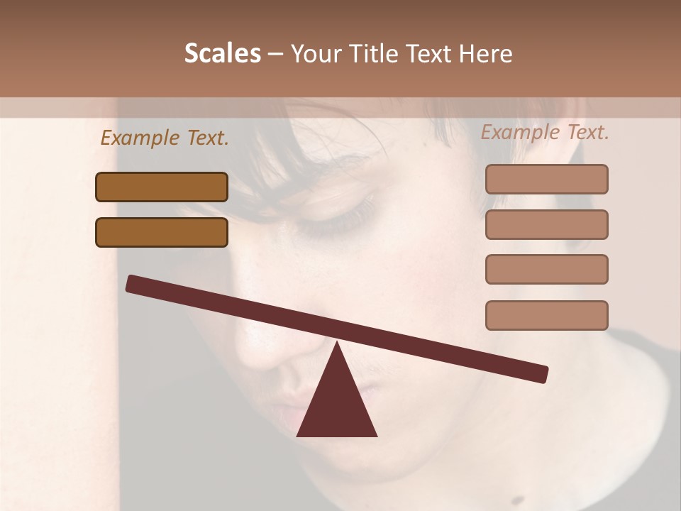 A Young Man Leaning Against A Wall With His Eyes Closed PowerPoint Template