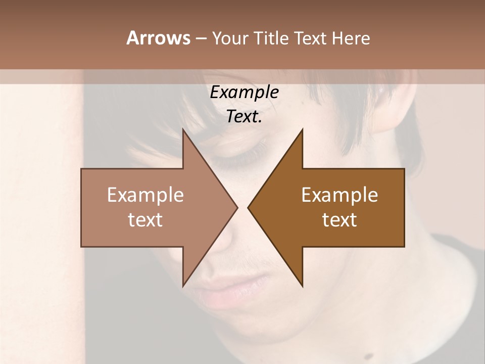 A Young Man Leaning Against A Wall With His Eyes Closed PowerPoint Template