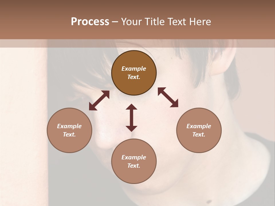 A Young Man Leaning Against A Wall With His Eyes Closed PowerPoint Template