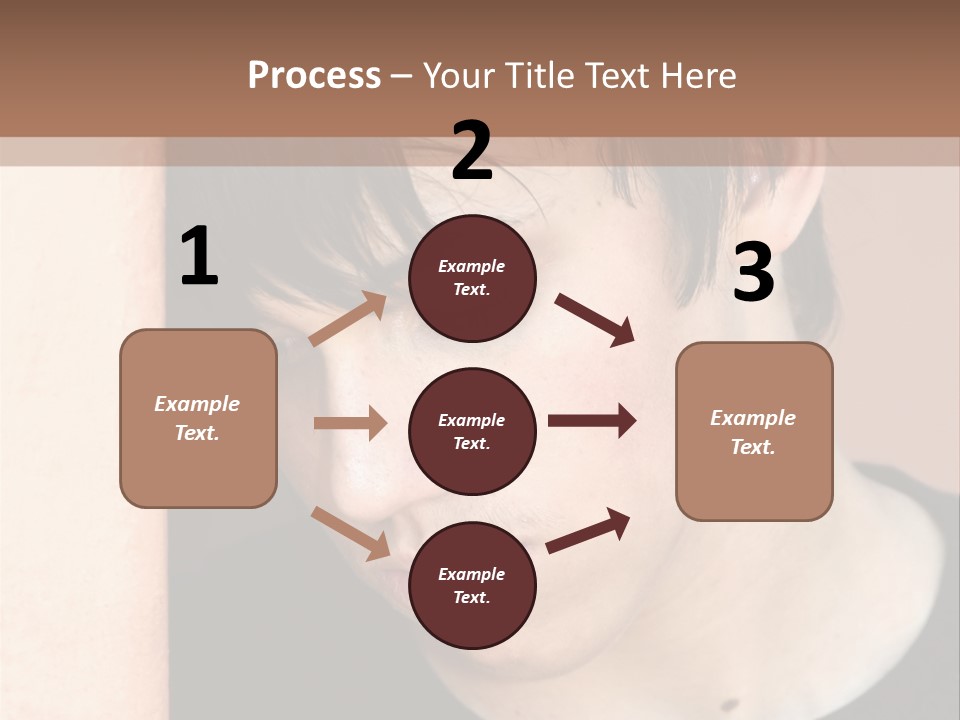 A Young Man Leaning Against A Wall With His Eyes Closed PowerPoint Template