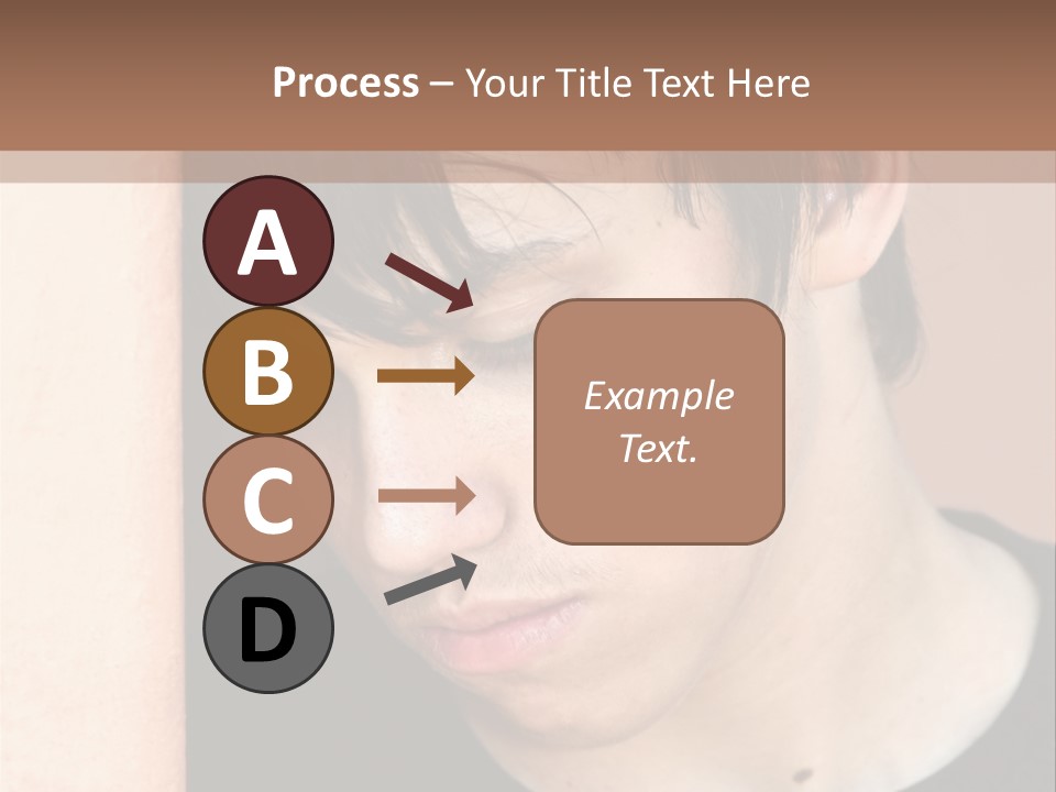 A Young Man Leaning Against A Wall With His Eyes Closed PowerPoint Template