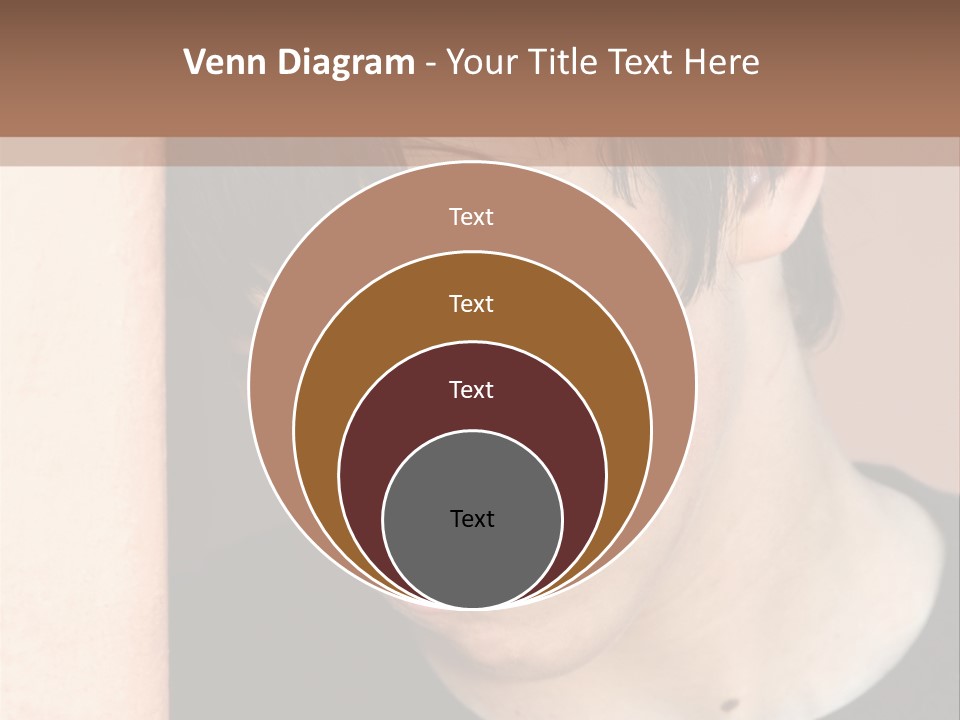 A Young Man Leaning Against A Wall With His Eyes Closed PowerPoint Template