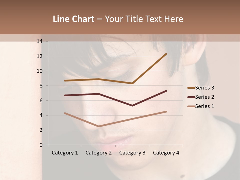 A Young Man Leaning Against A Wall With His Eyes Closed PowerPoint Template