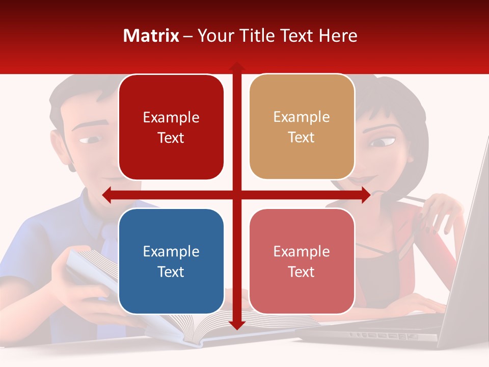 A Man And Woman Sitting At A Table With A Laptop PowerPoint Template