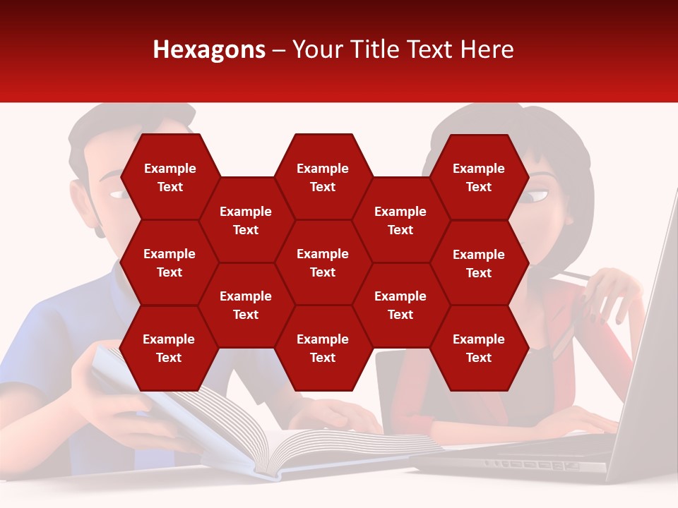 A Man And Woman Sitting At A Table With A Laptop PowerPoint Template