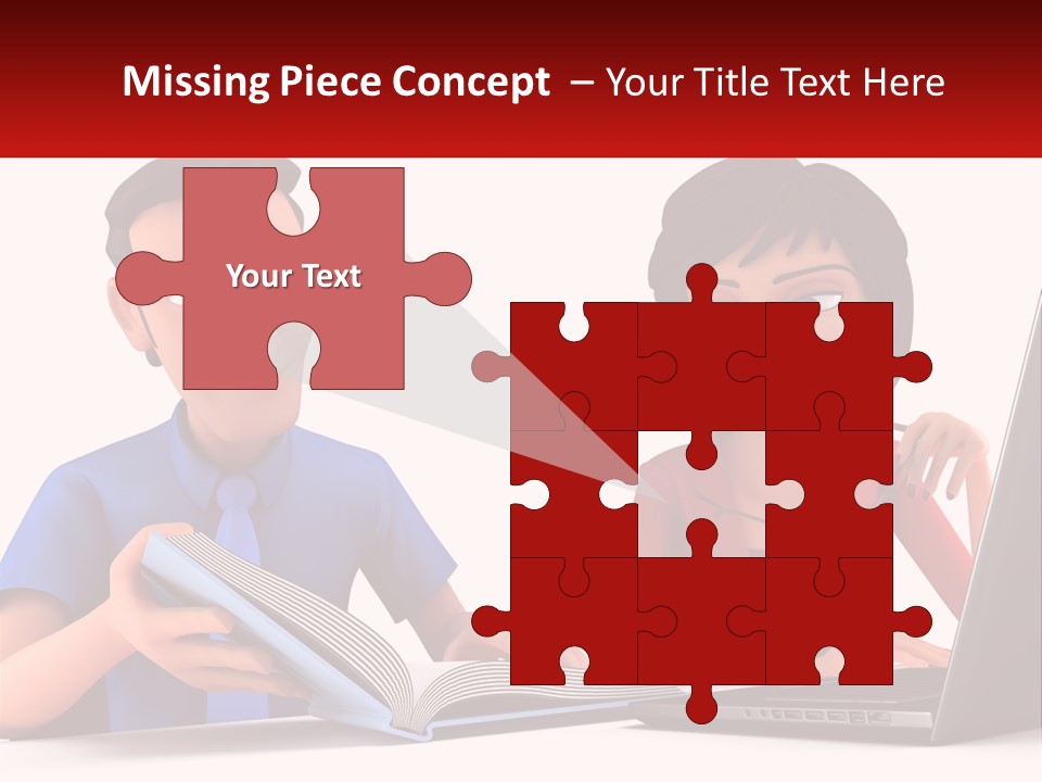 A Man And Woman Sitting At A Table With A Laptop PowerPoint Template