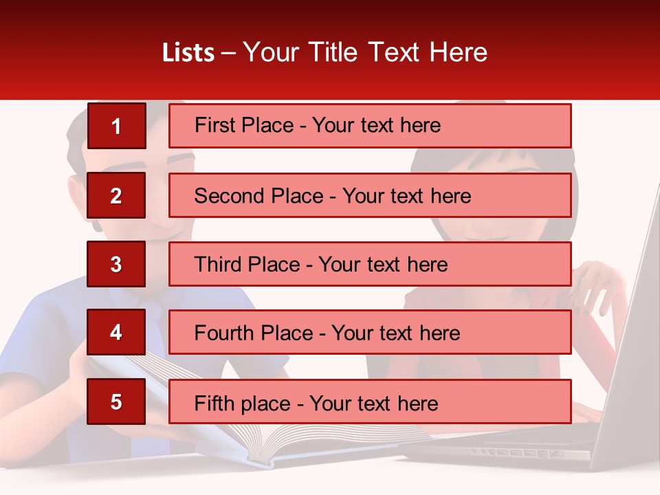 A Man And Woman Sitting At A Table With A Laptop PowerPoint Template