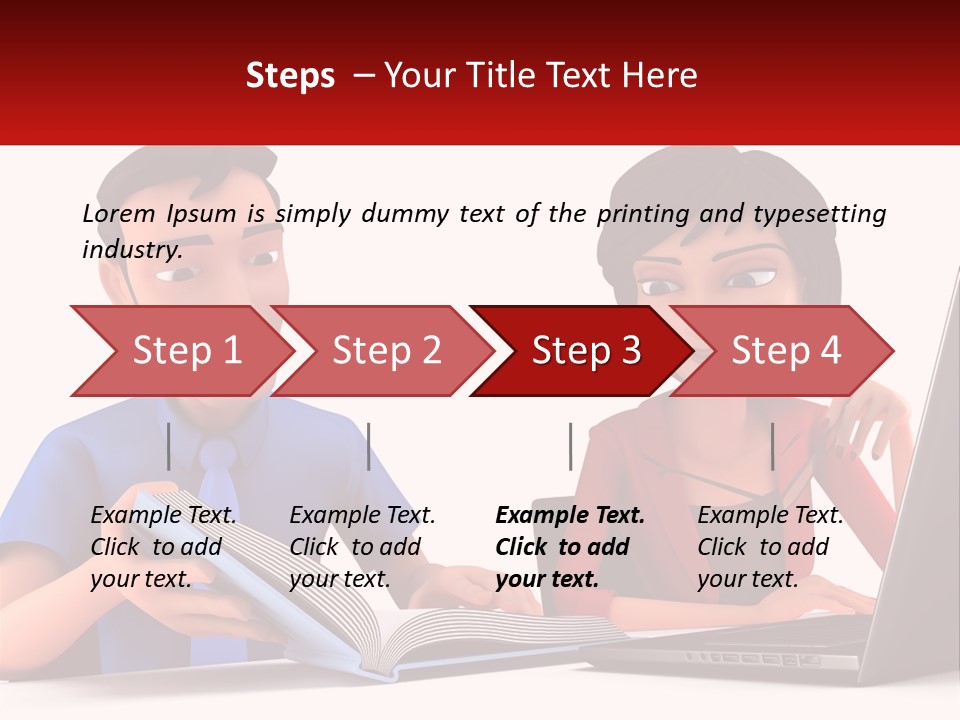 A Man And Woman Sitting At A Table With A Laptop PowerPoint Template