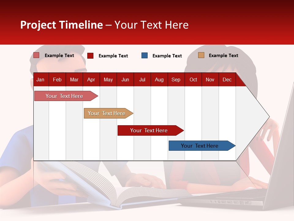 A Man And Woman Sitting At A Table With A Laptop PowerPoint Template