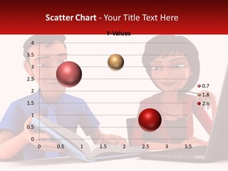 A Man And Woman Sitting At A Table With A Laptop PowerPoint Template