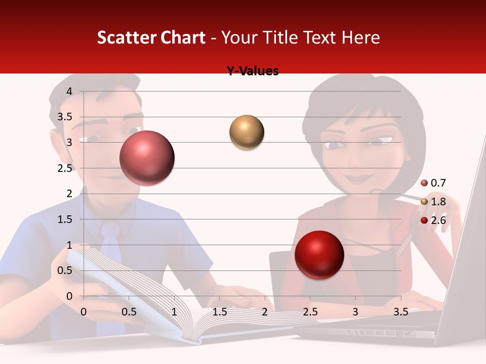 A Man And Woman Sitting At A Table With A Laptop PowerPoint Template