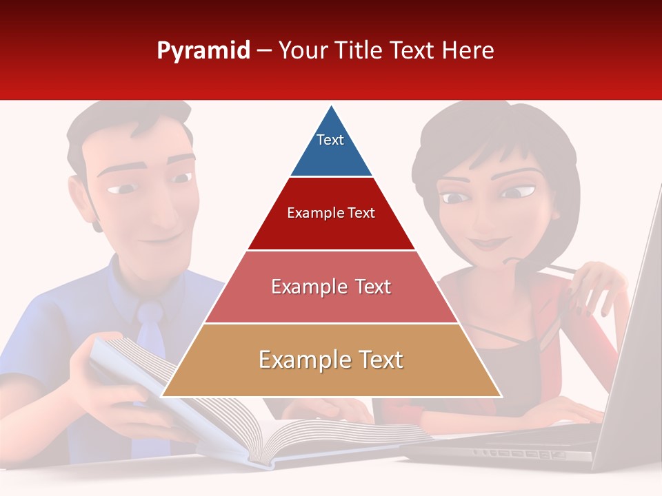 A Man And Woman Sitting At A Table With A Laptop PowerPoint Template
