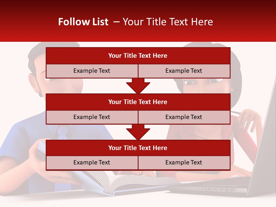 A Man And Woman Sitting At A Table With A Laptop PowerPoint Template