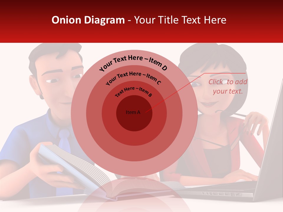 A Man And Woman Sitting At A Table With A Laptop PowerPoint Template