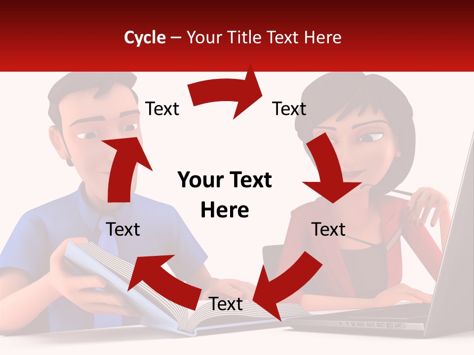 A Man And Woman Sitting At A Table With A Laptop PowerPoint Template