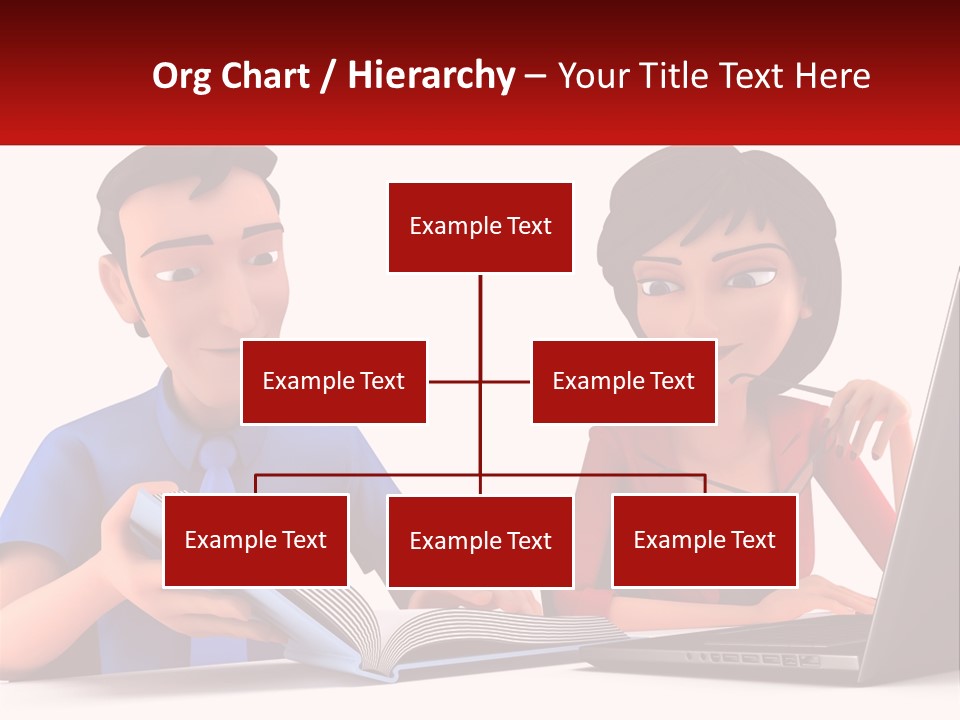 A Man And Woman Sitting At A Table With A Laptop PowerPoint Template