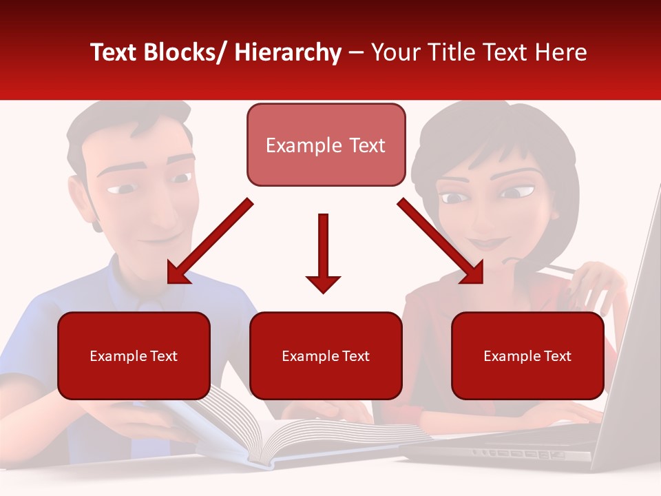 A Man And Woman Sitting At A Table With A Laptop PowerPoint Template
