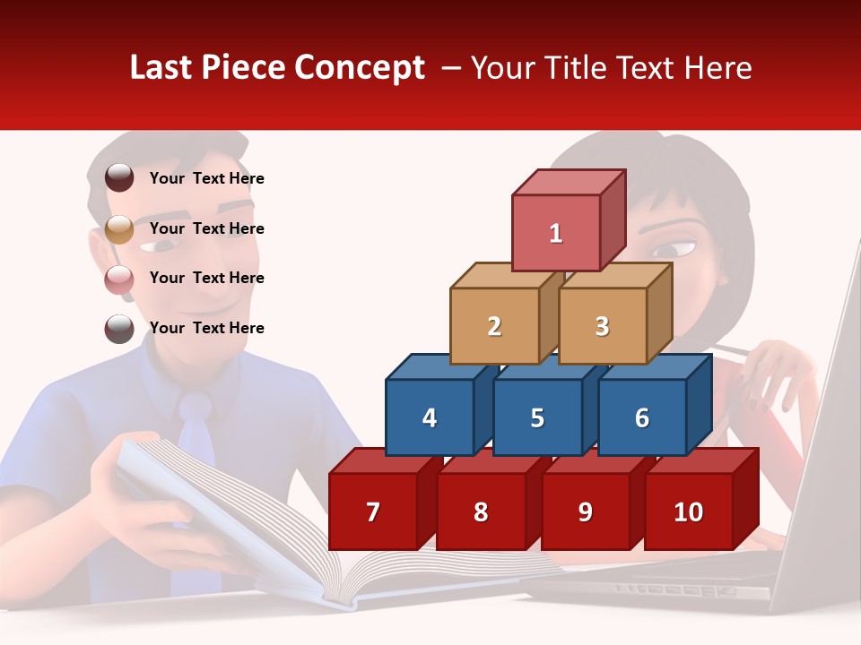 A Man And Woman Sitting At A Table With A Laptop PowerPoint Template