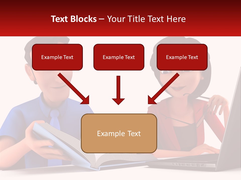 A Man And Woman Sitting At A Table With A Laptop PowerPoint Template