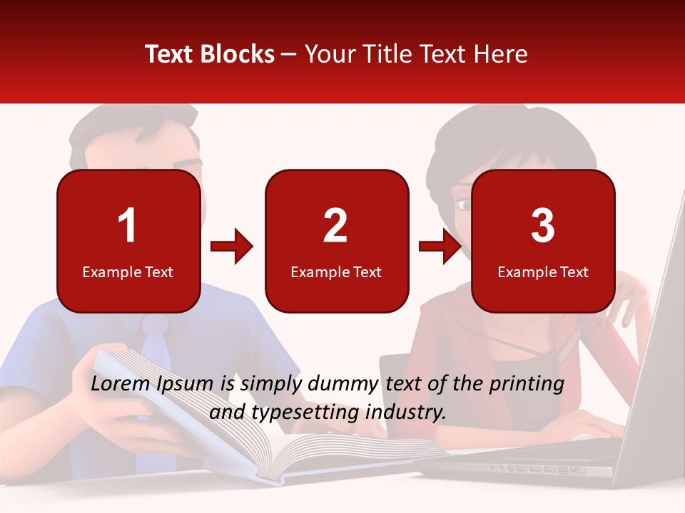 A Man And Woman Sitting At A Table With A Laptop PowerPoint Template