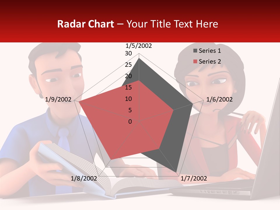 A Man And Woman Sitting At A Table With A Laptop PowerPoint Template