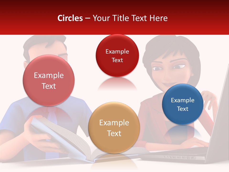 A Man And Woman Sitting At A Table With A Laptop PowerPoint Template