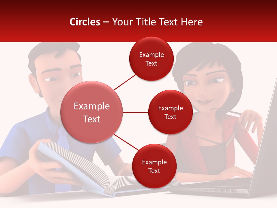 A Man And Woman Sitting At A Table With A Laptop PowerPoint Template