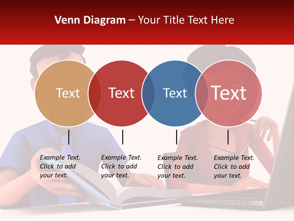 A Man And Woman Sitting At A Table With A Laptop PowerPoint Template