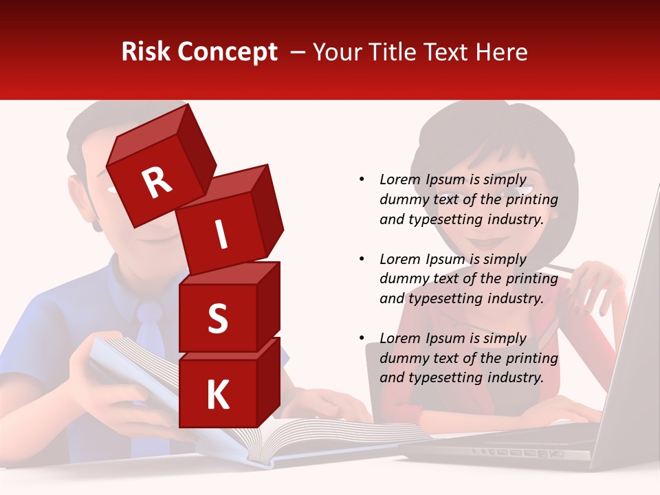 A Man And Woman Sitting At A Table With A Laptop PowerPoint Template