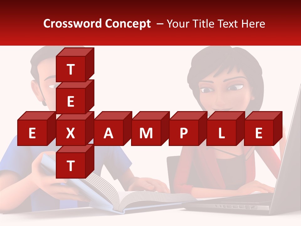 A Man And Woman Sitting At A Table With A Laptop PowerPoint Template