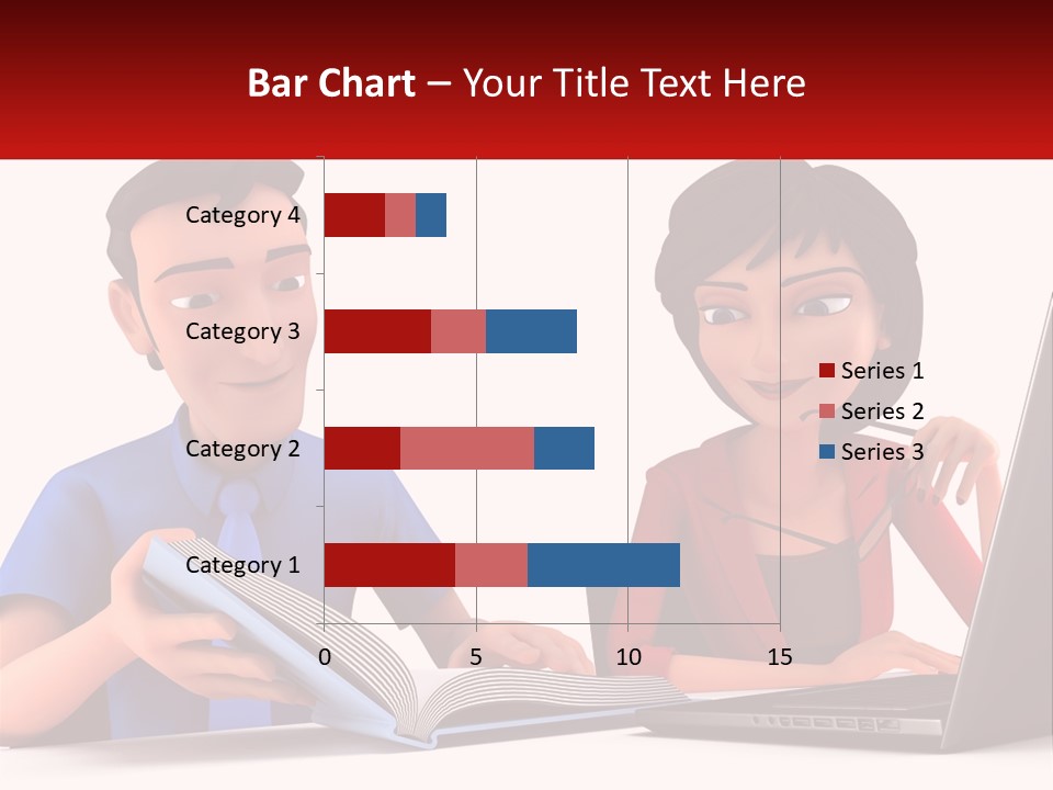 A Man And Woman Sitting At A Table With A Laptop PowerPoint Template