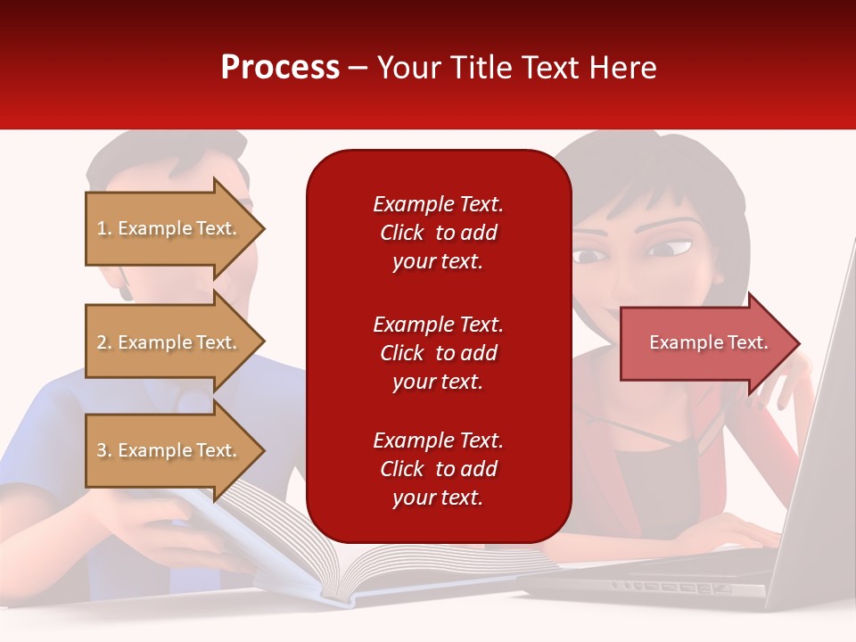A Man And Woman Sitting At A Table With A Laptop PowerPoint Template