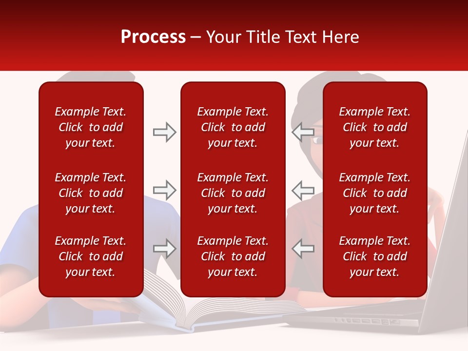 A Man And Woman Sitting At A Table With A Laptop PowerPoint Template
