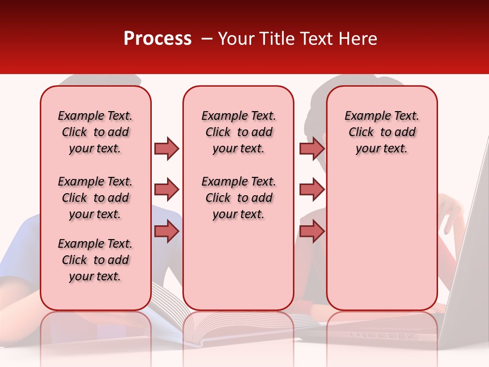 A Man And Woman Sitting At A Table With A Laptop PowerPoint Template