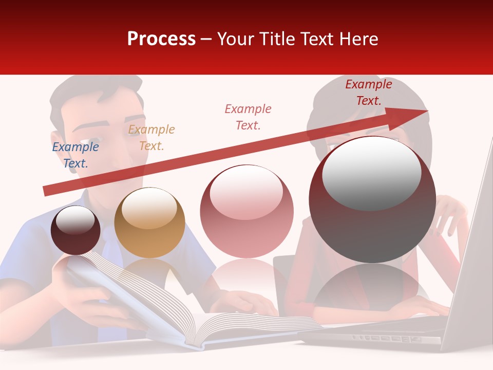 A Man And Woman Sitting At A Table With A Laptop PowerPoint Template